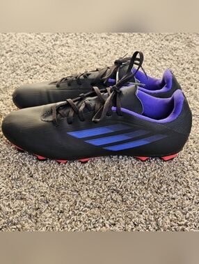 B5 Adidas X Speedflow 4 Black Soccer Cleats FY3292 Shoes Sneakers Men's Size 11